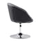 Manhattan Comfort Hopper Swivel Adjustable Height Faux Leather Chair in Black and Polished Chrome AC036-BK - alternate 7